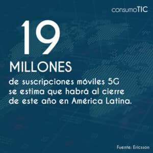 19 millones de suscripciones móviles 5G se estima que habrá al cierre de este año en América Latina