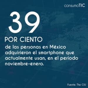 39% de las personas en México adquirieron el smartphone que actualmente usan, en el periodo noviembre-enero.
