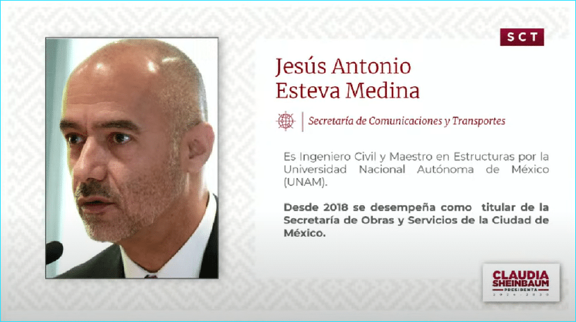 Jesús Antonio Esteva Medina. Fuente: Claudia Sheinbaum